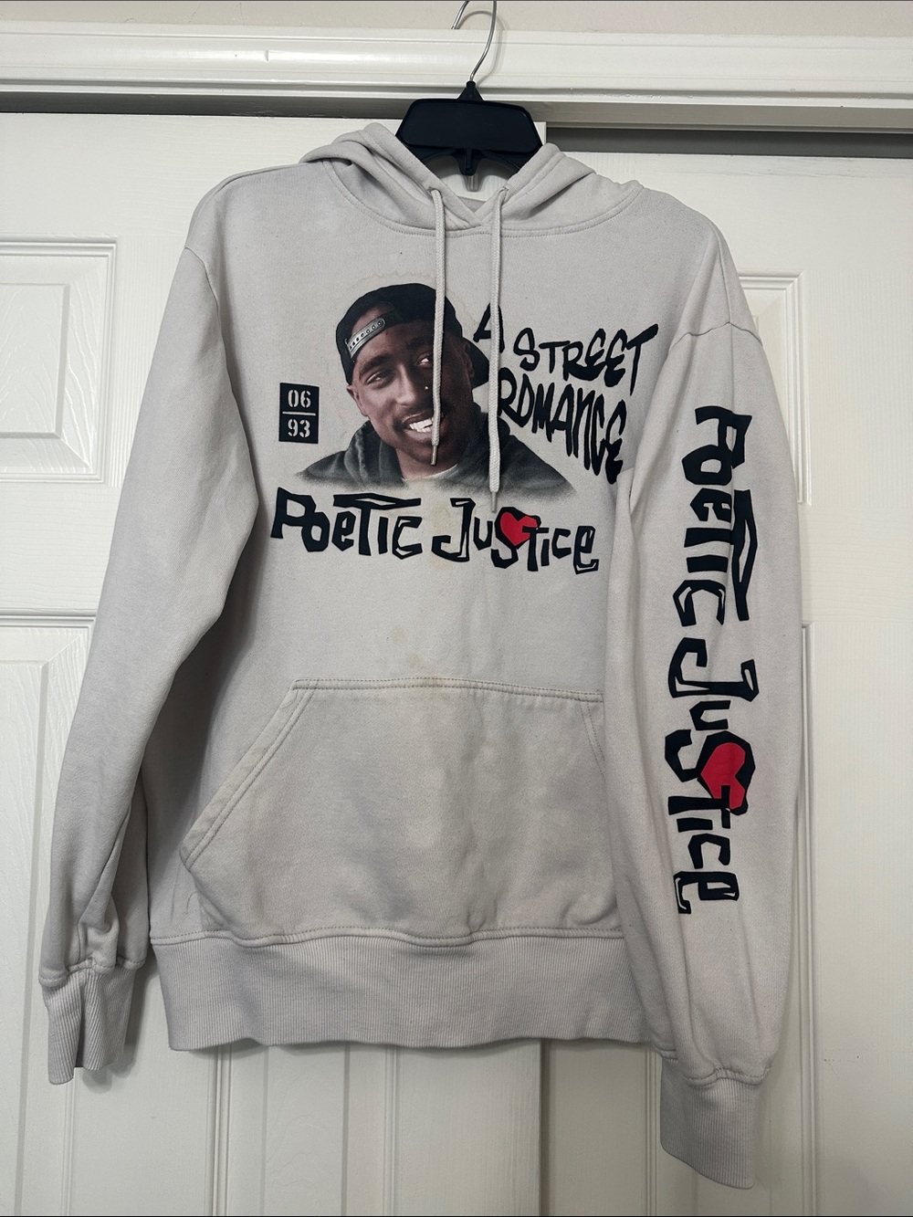 Chemistry Light Gray Tupac Poetic Justice Graphic Hoodie